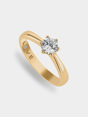 Yellow Gold & 1ct Diamond Solitaire Ring