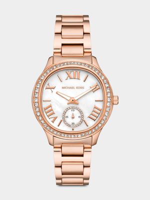 Michael Kors Sage Rose Plated Stainless Steel Bracelet Watch