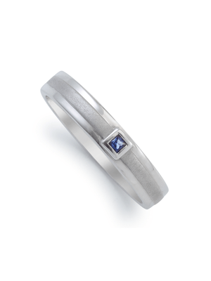 Sterling Silver & Created Blue Sapphire Blue Ivy Men’s Ring