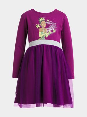 Jet Young Girls Berry Tianna Party Dress Mesh