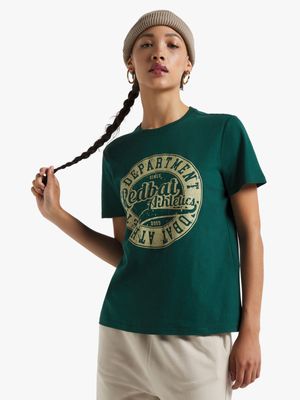 Redbat Athletics Women's Green T-Shirt