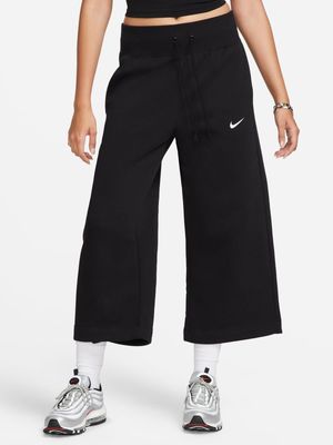 Nike Women's Nsw Phoenix Fleece Black Cropped Sweatpants
