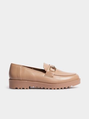 Women's Nude Chunky Loafers