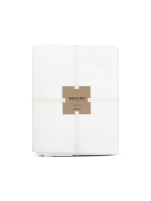 tablecloth plain white twill with edge fagoting 180x270