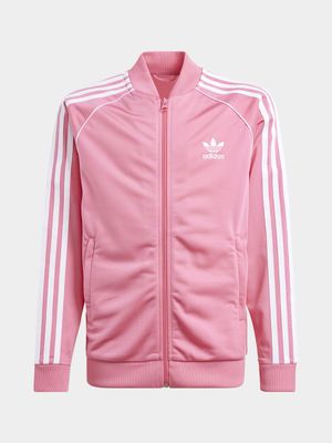adidas Originals Girls Kids Adicolor SST Pink Track Jacket