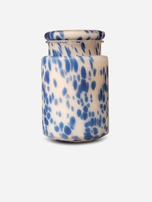Jar Candle Nipped Speckled Blue Large