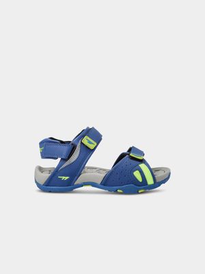 Junior Grade-School Hi-Tec Ula Black/Blue Sandals