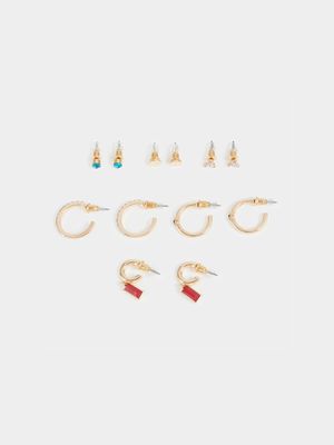 6 Pack Fashion Pearl Earrings - Jewellery