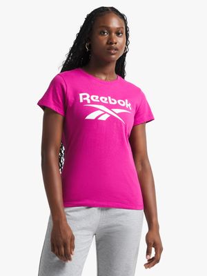 Women's Reebok Big Logo Pink Tee
