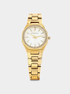 Minx Women’s Gold Plated Mother Of Pearl Dial Bracelet Watch