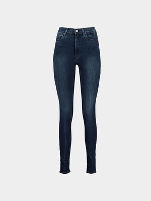 G-Star Women's Blue Shape Skinny Frender Jeans