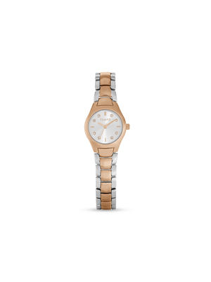 Tempo Ladies Rose and Silver Two-Toned Watch