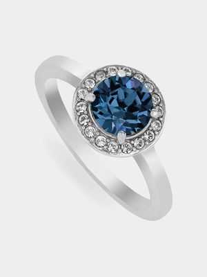 Sterling Silver Crystal Women's September Birthstone Ring