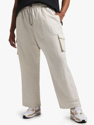 Nike Women's Nsw Ecru Cargo Pants (Plus Size)