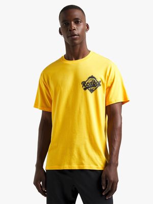 Redbat Athletics Men's Yellow Graphic T-Shirt