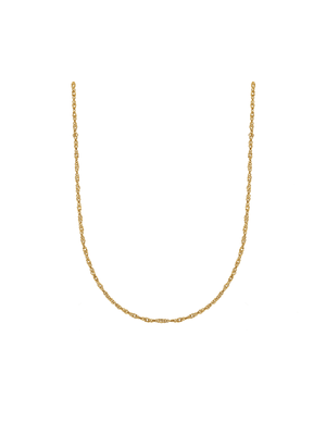 Yellow Gold & Sterling Silver, +- 50cm Singapore Chain