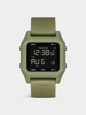 Nixon Men's Staple Olive Digital Silicone Watch