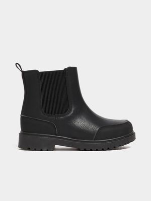 Younger Boy's Black Chelsea Boots