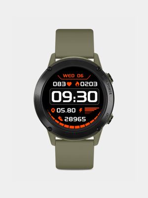 Reflex Active Series 18 Black & Green Silicone Smartwatch