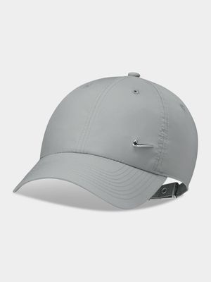 Nike Unisex Dri-Fit Club Unstructured Metal Swoosh Grey Cap