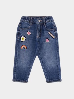 Younger Girl's Guess Denim Mom High Rise Pants