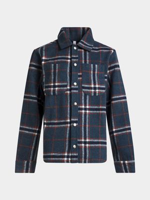 Younger Boy's Blue Check Shacket