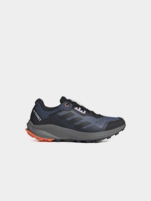 Men's adidas Terrex Trailrider Black/Blue Trail Running Shoes