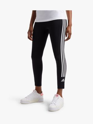 Women's adidas -Stripes High-Waisted Black/White Tights