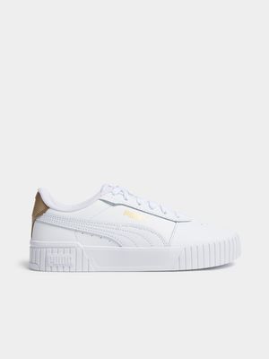Junior Grade-School Carina 2.0 White/Gold Sneakers
