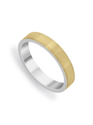 Argentum with 9ct Yellow Gold Overlay 4mm Men's Wedding Band