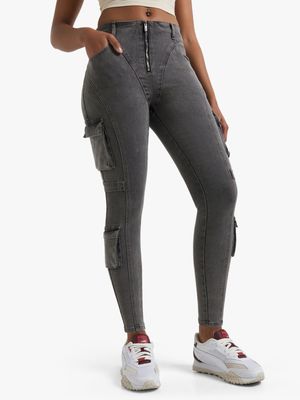 Redbat Women's Charcoal Skinny Jeans