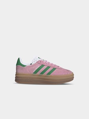 adidas Originals Women's Gazelle Bold  Pink/Green Sneaker