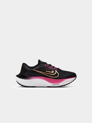 Womens Nike Zoom Fly 5 Black/Metallic Gold Running Shoes