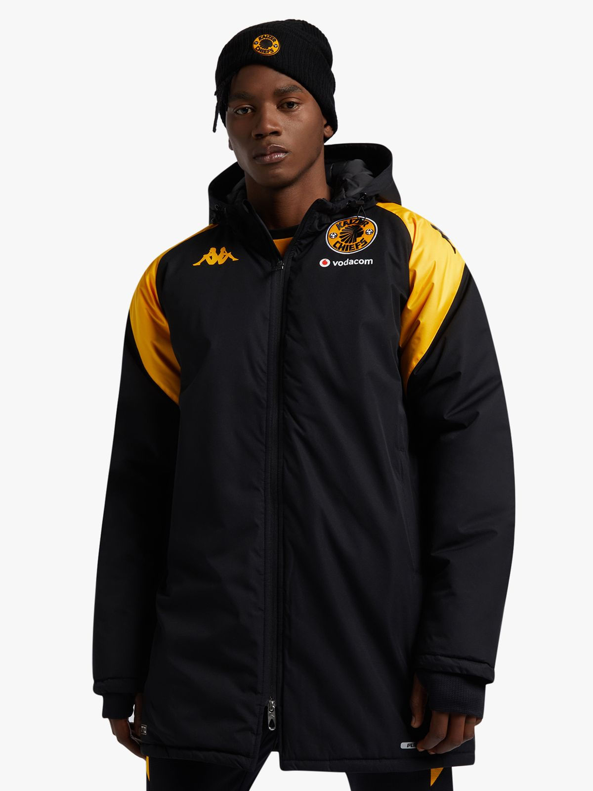 Mens Kappa Kaizer Chiefs Arminzip Pro 7 Black/Yellow Jacket - Bash.com