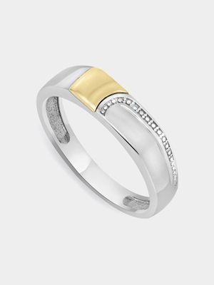 5ct Gold & Sterling Silver Men's Diamond Dress Ring