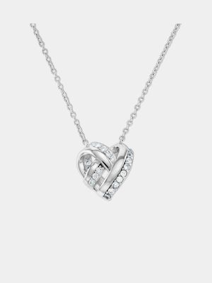 Sterling Silver Cubic Zirconia Love Heart Pendant