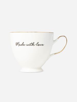 Made With Love Newbone China White Mug
