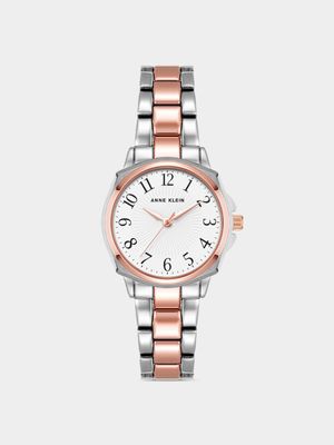 Anne Klein Silver & Rose Plated Bracelet Watch