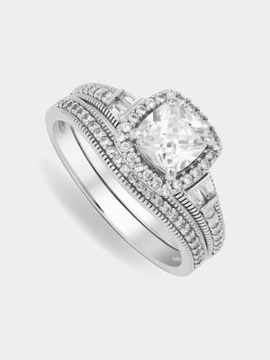 Cheté Sterling Silver & Cubic Zirconia Vintage Twinset Ring