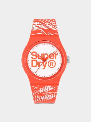 Superdry Women's Urban Coral Silicone Watch
