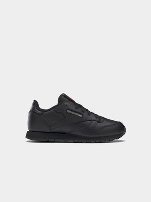 Reebok Kids CL Leather Black Sneaker