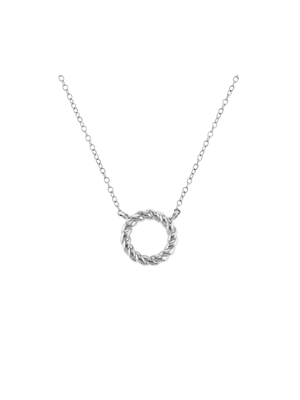 Sterling Silver Fluted Circle Women’s Necklace