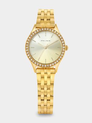 Minx Gold Plated Gold Ombre Dial Bracelet Watch