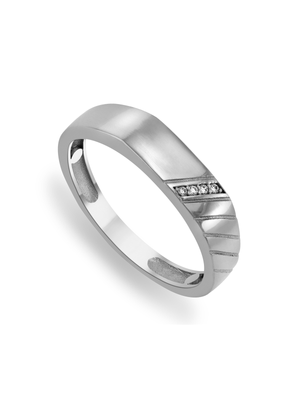 Sterling Silver & Cubic Zirconia Men's Dress Ring
