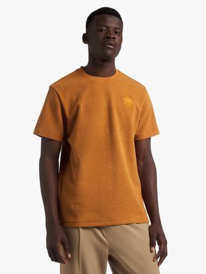 Fabiani Men's Crosshatch Textured Stone T-Shirt