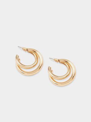 Women's Gold Chunky Hoop Earrings