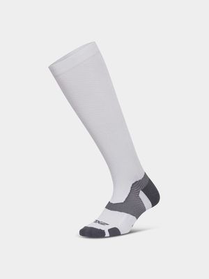 2XU White Vectr Cushion Long Socks