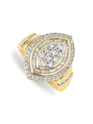 9ct Yellow Gold & 1ct Diamond Big Deal Ring