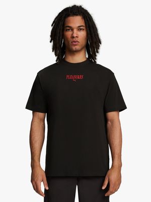 Puma x Pleasures Men's Black T-Shirt
