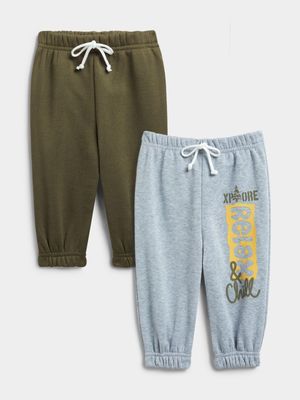 Jet Toddler Boys Fatigue/Grey 2 Pack Active Pants
